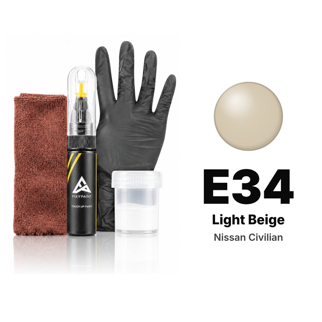 Touch-up paint for Nissan Civilian E34 Light Beige, Complete kit