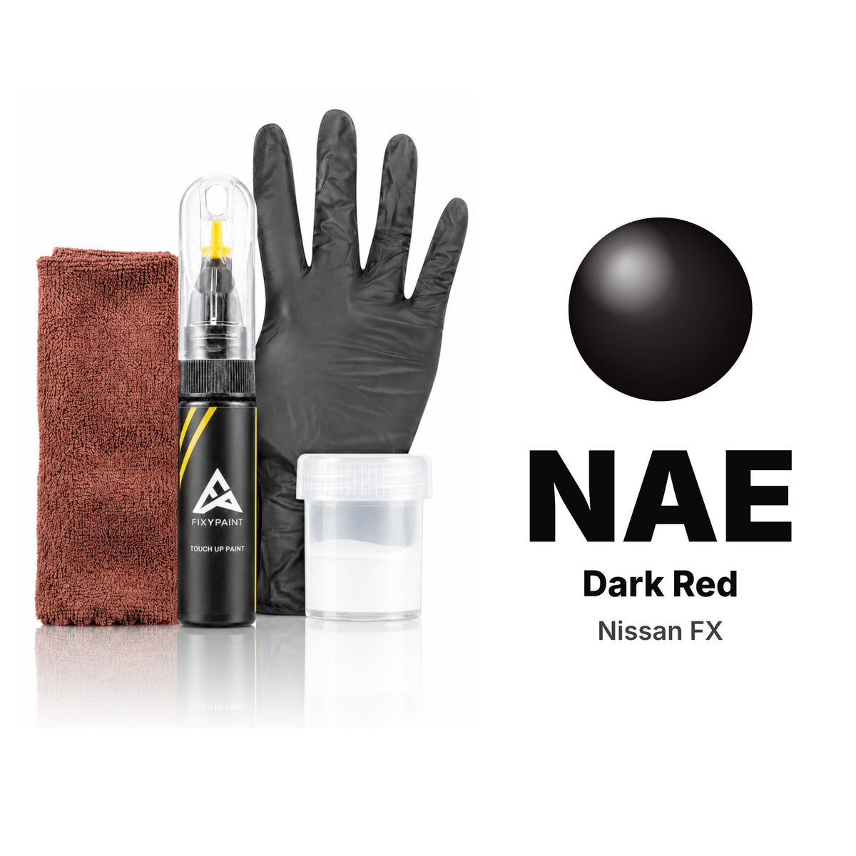 Touch-up paint for Nissan FX NAE Dark Red, Complete kit