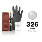 Touch-up paint for Nissan March 326 White, Complete kit