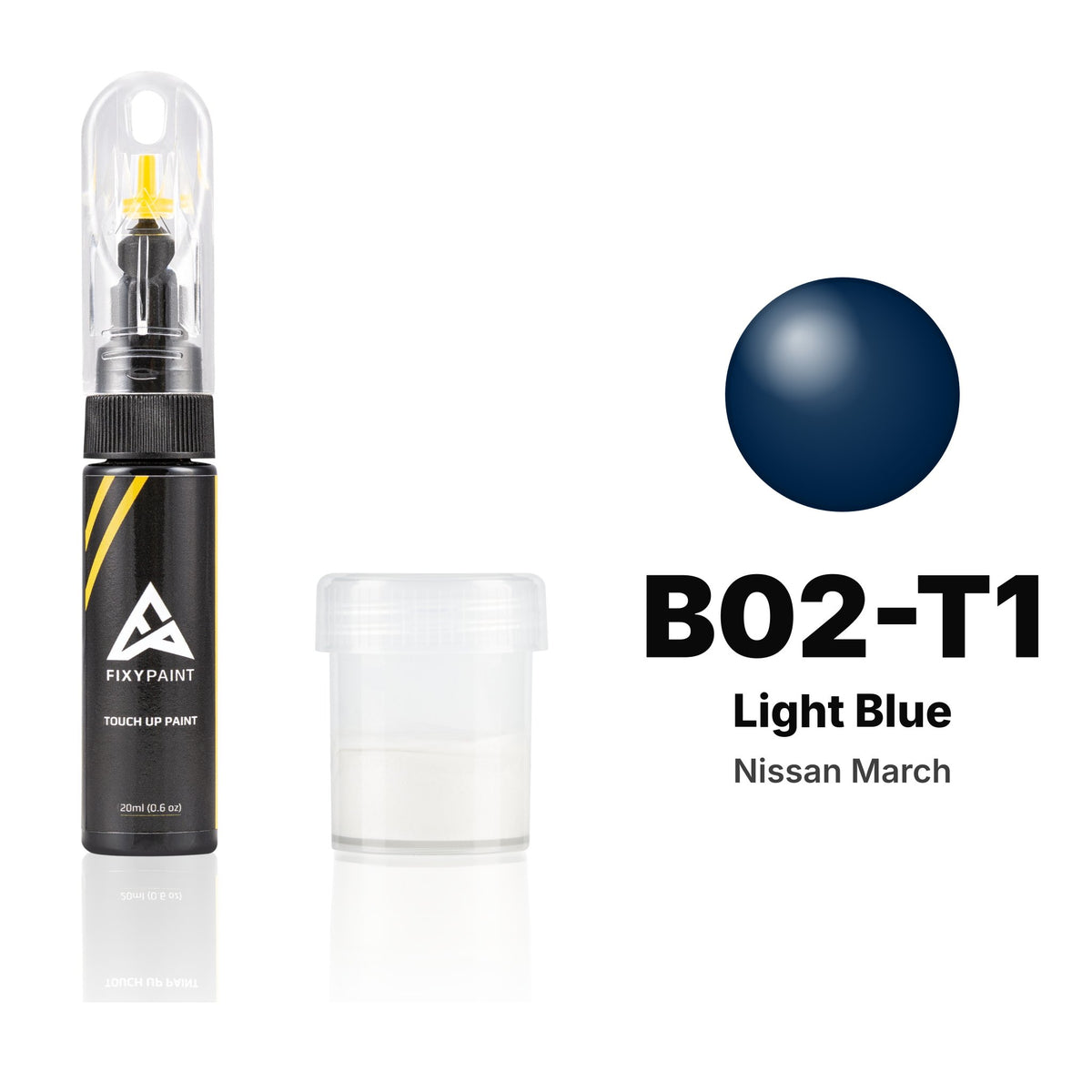 Touch-up paint for Nissan March B02-T1 Light Blue, Standard kit