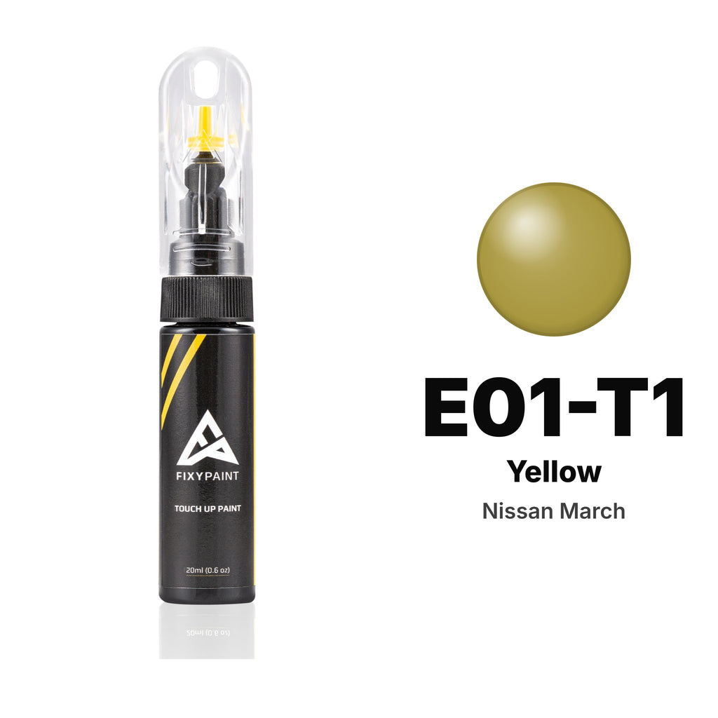 Touch-up paint for Nissan March E01-T1 Yellow, Basic kit