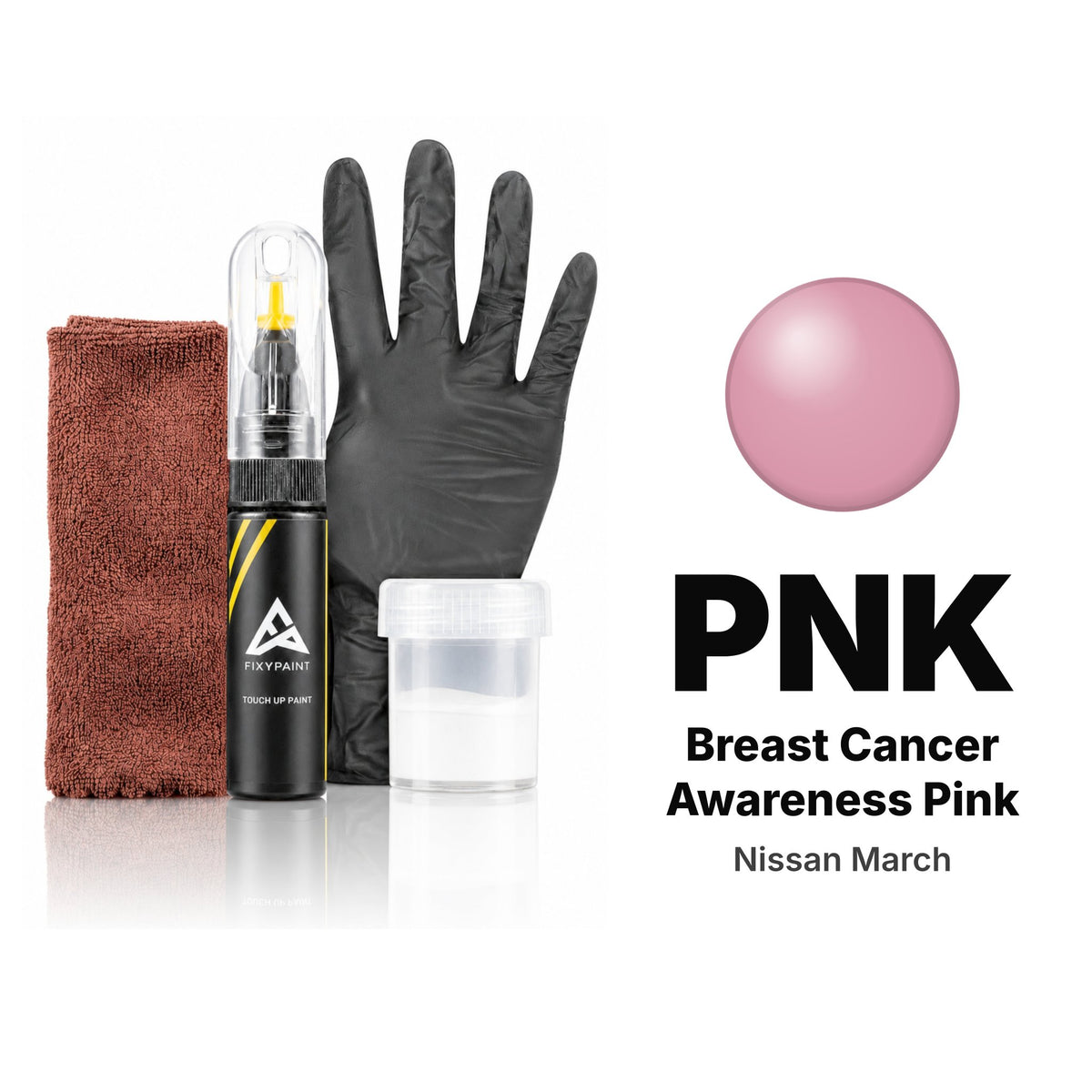 Touch-up paint for Nissan March PNK Breast Cancer Awareness Pink, Complete kit