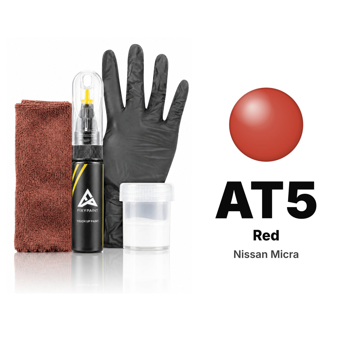 Touch-up paint for Nissan Micra AT5 Red, Complete kit