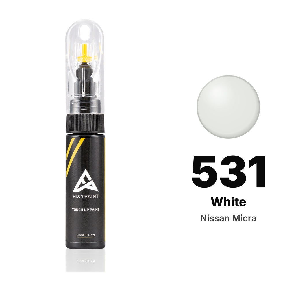Touch-up paint for Nissan Micra 531 White, Basic kit