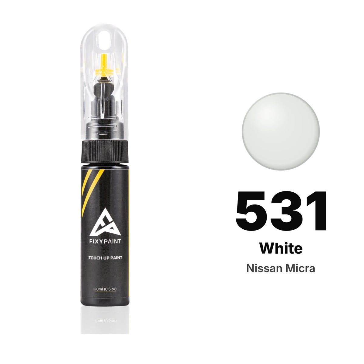 Touch-up paint for Nissan Micra 531 White, Basic kit
