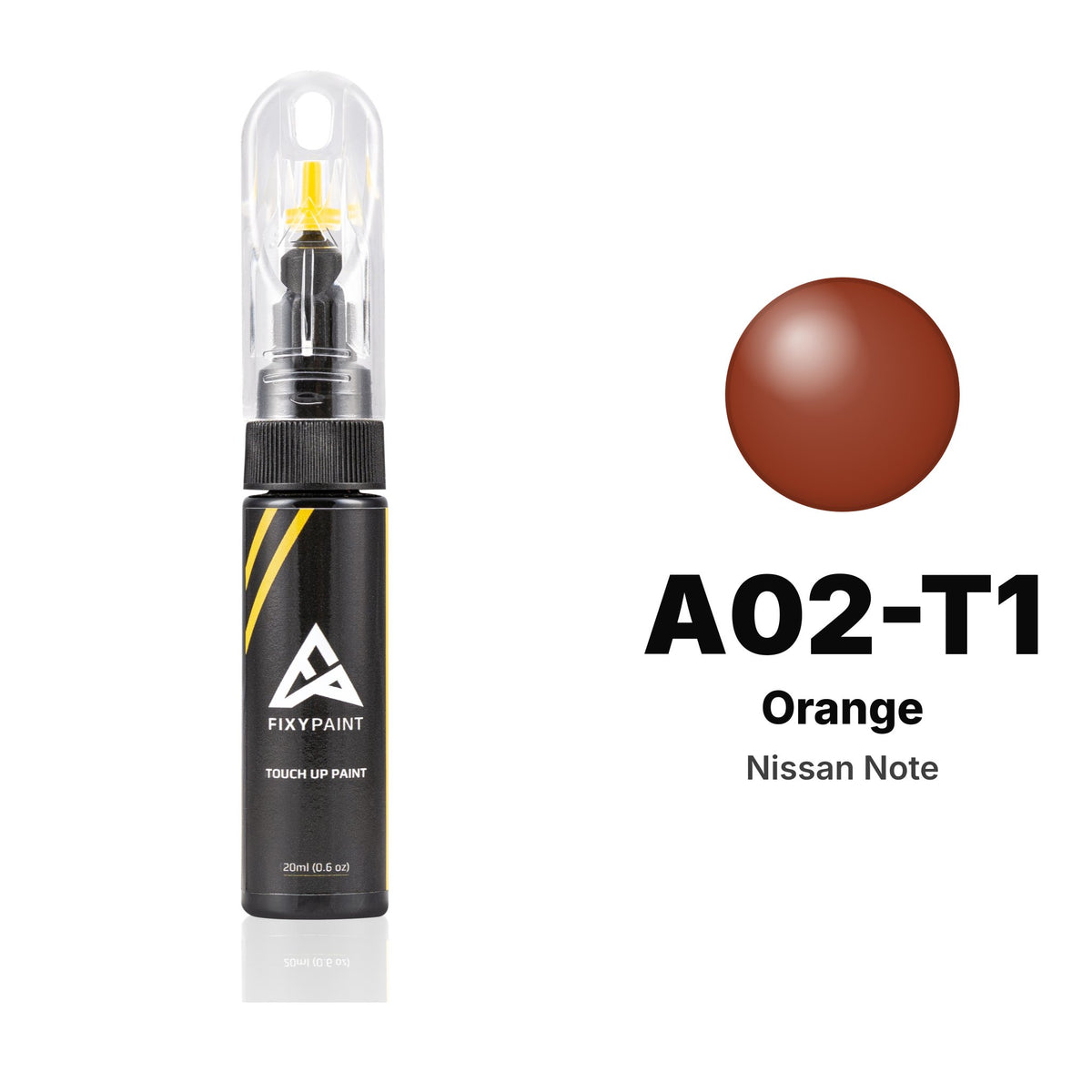 Nissan Note A02-T1 Orange touch-up paint, Basic kit