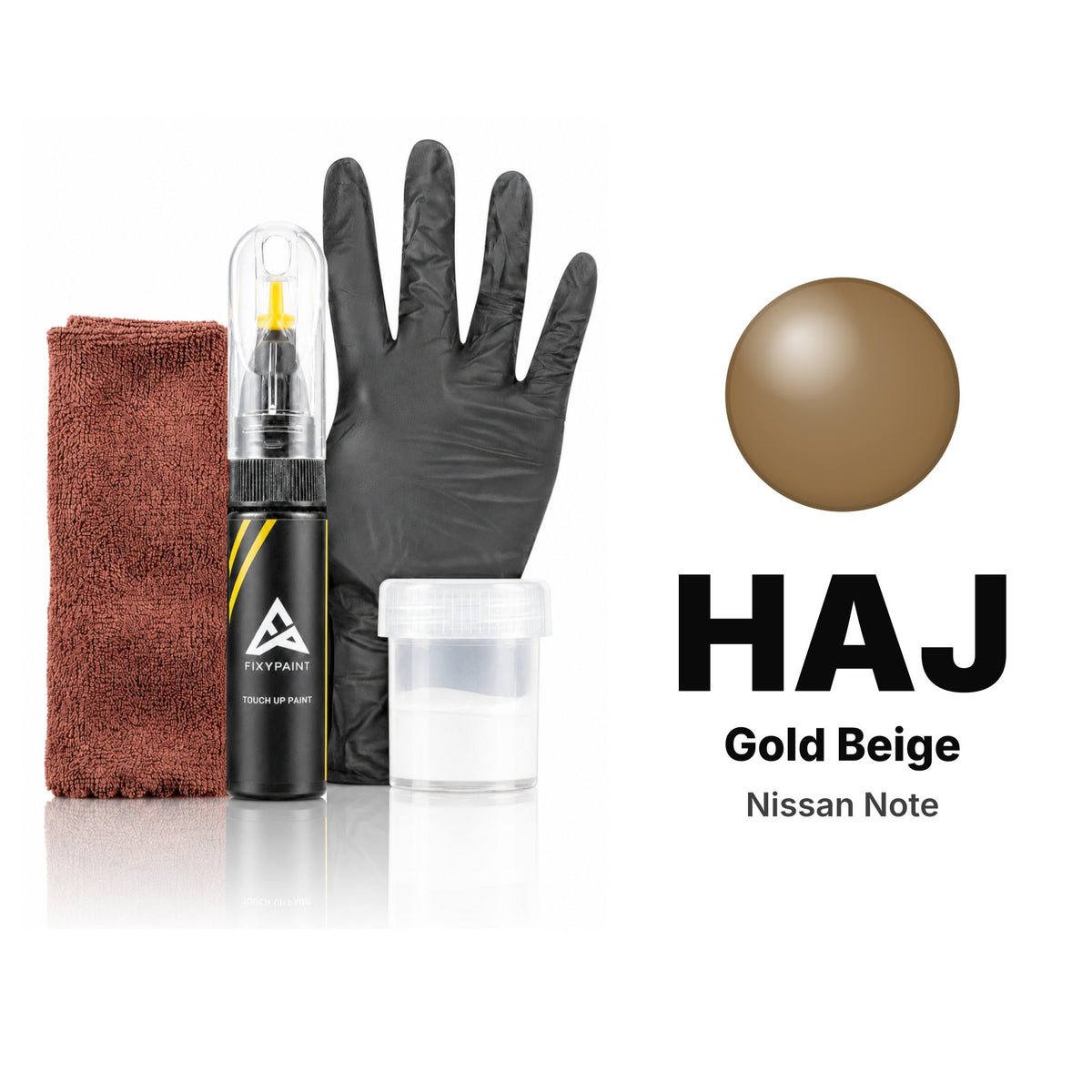 Touch-up paint for Nissan Note HAJ Gold Beige, Complete kit