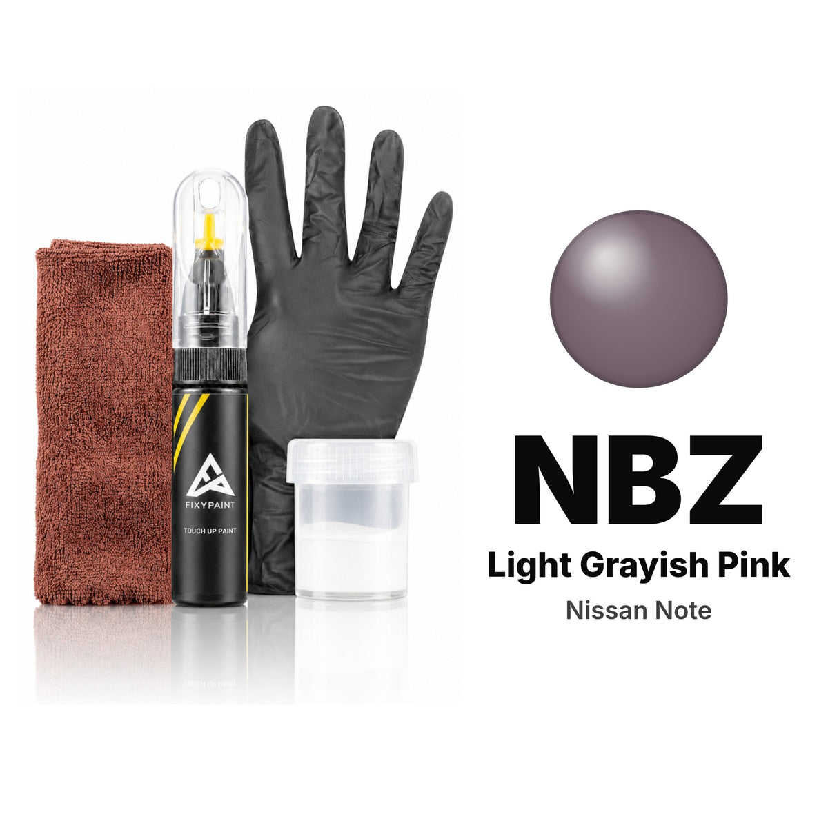 Touch-up paint for Nissan Note NBZ Light Grayish Pink, Complete kit