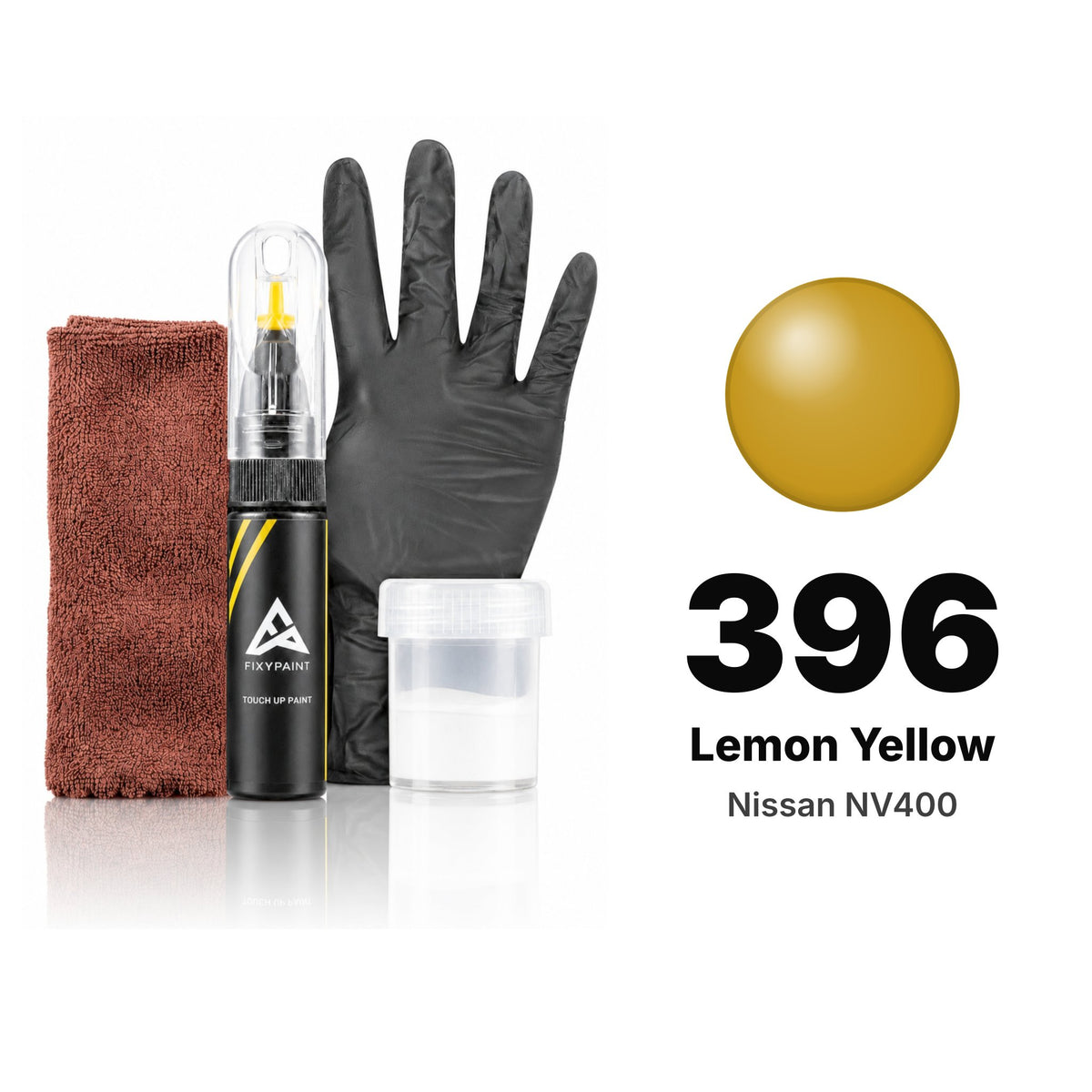 Touch-up paint for Nissan NV400 396 Lemon Yellow, Complete kit