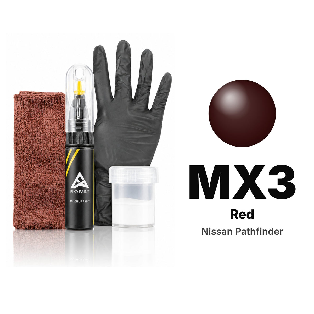 Pintura de retoque para Nissan Pathfinder – MX3 Red (2002), kit Completo