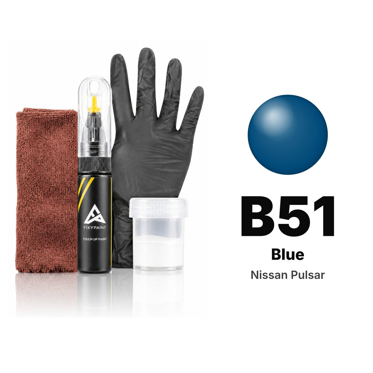 Touch-up paint for Nissan Pulsar B51 Blue, Complete kit