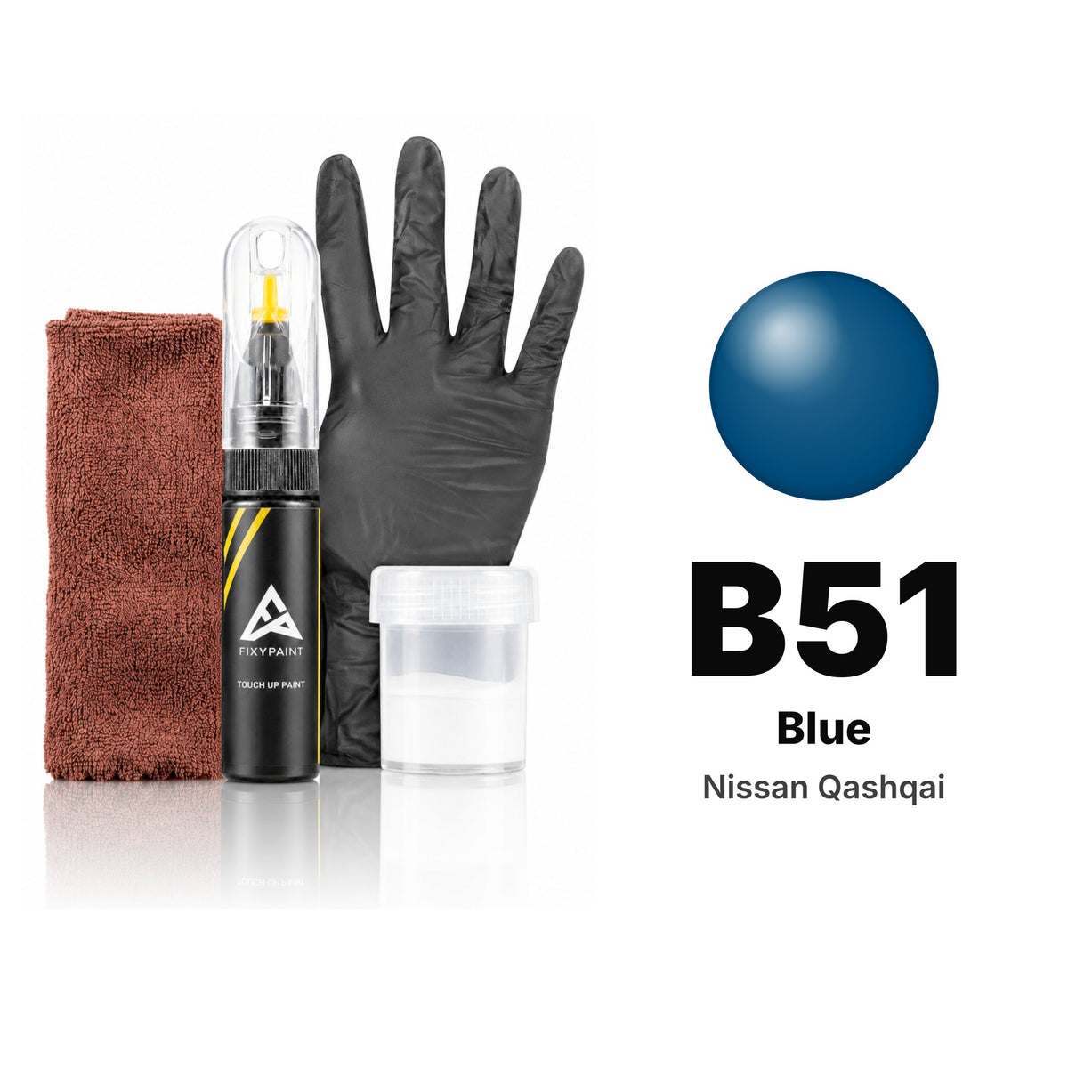 Touch-up paint for Nissan Qashqai B51 Blue, Complete kit