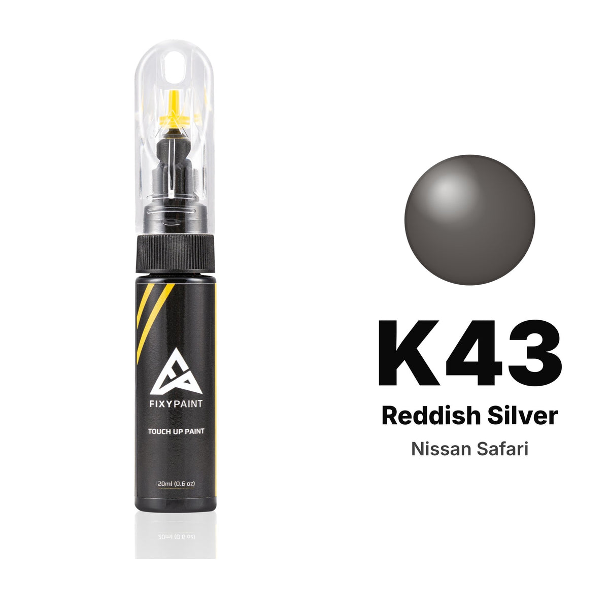 Touch-up paint for Nissan Safari K43 Reddish Silver, Basic kit