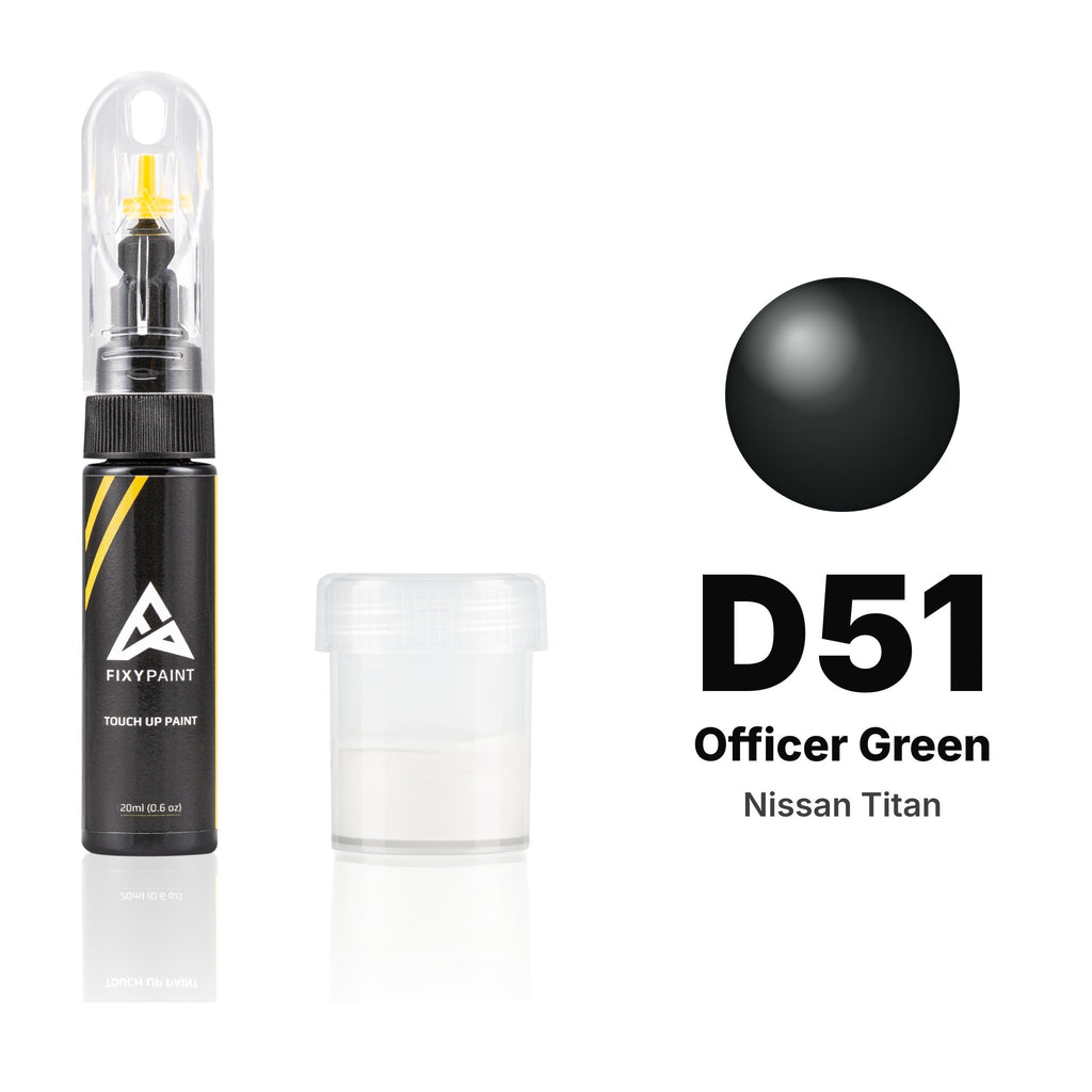 Touch-up paint for Nissan Titan D51 Officer Green, Standard kit