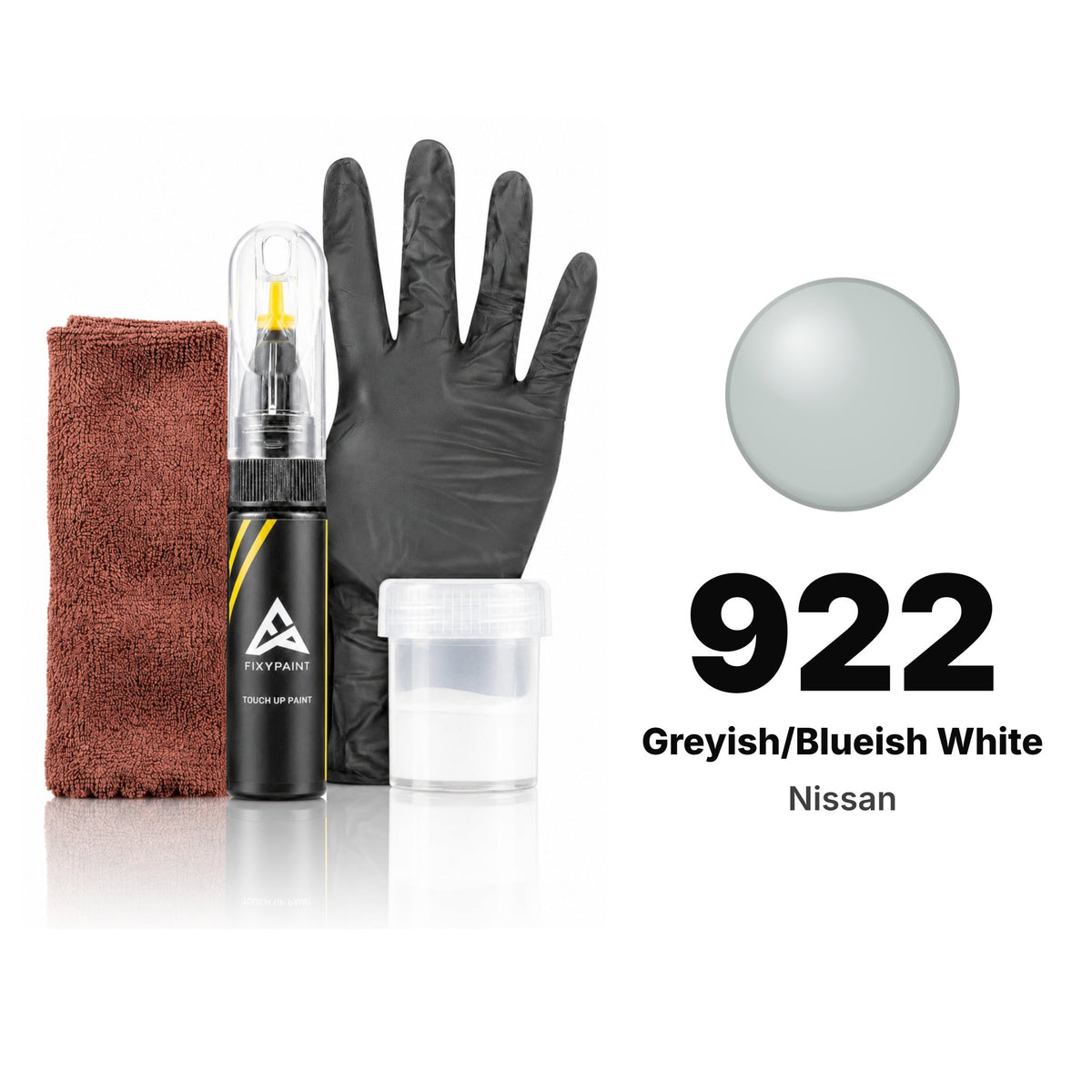 Touch-up paint for Nissan 922 Greyish/Blueish White, Complete kit