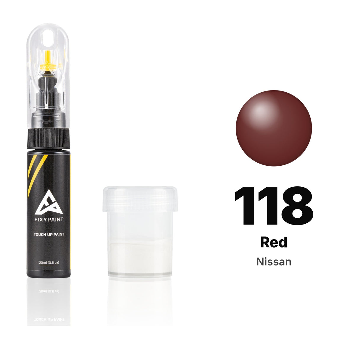 Touch-up paint for Nissan 118 Red, Standard kit