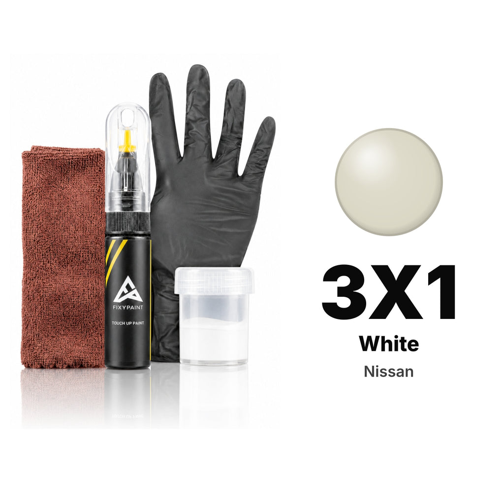Lackstift für Nissan – 3X1 White (alle Modelle, ab 2003), Set Komplett