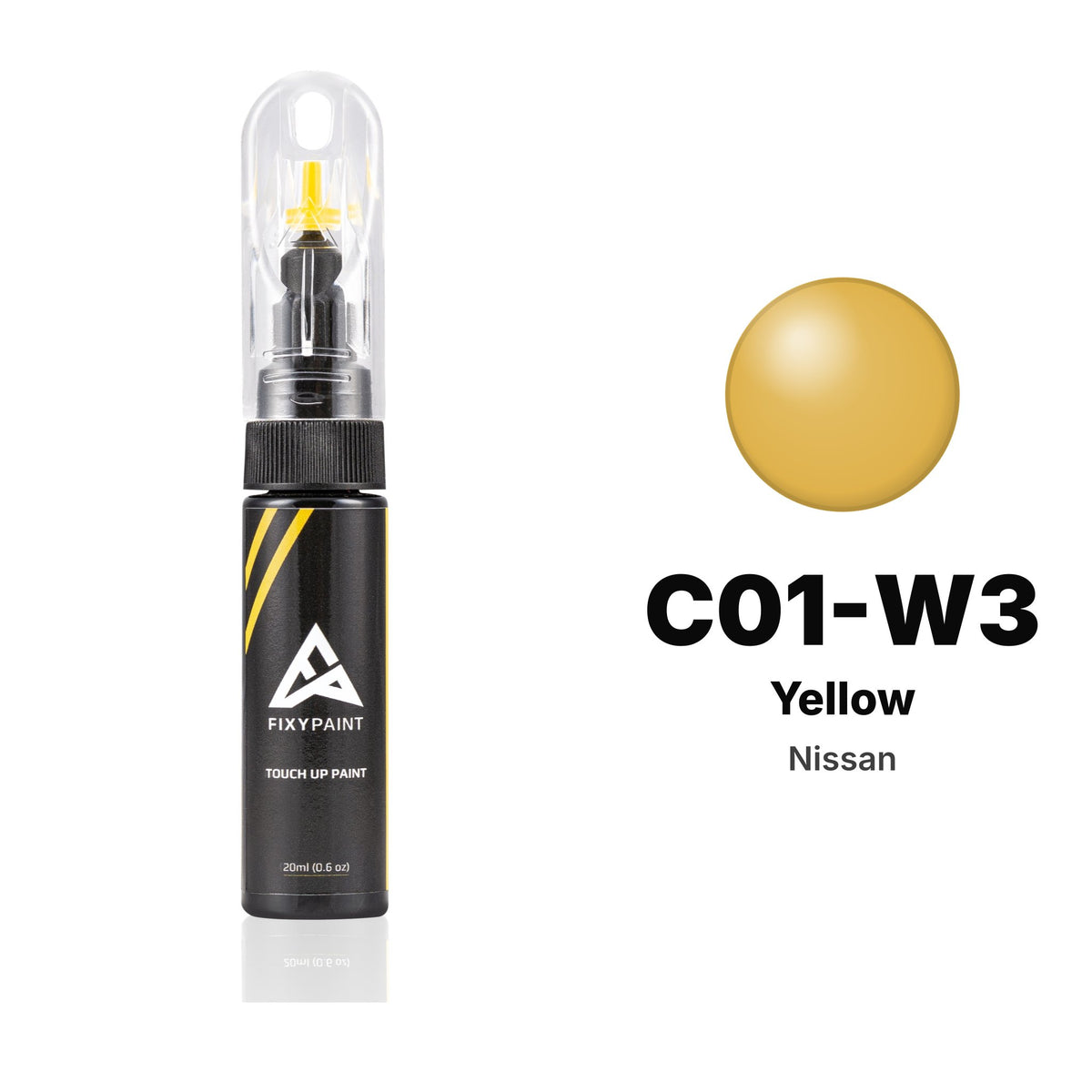 Touch-up paint for Nissan C01-W3 Yellow, Basic kit