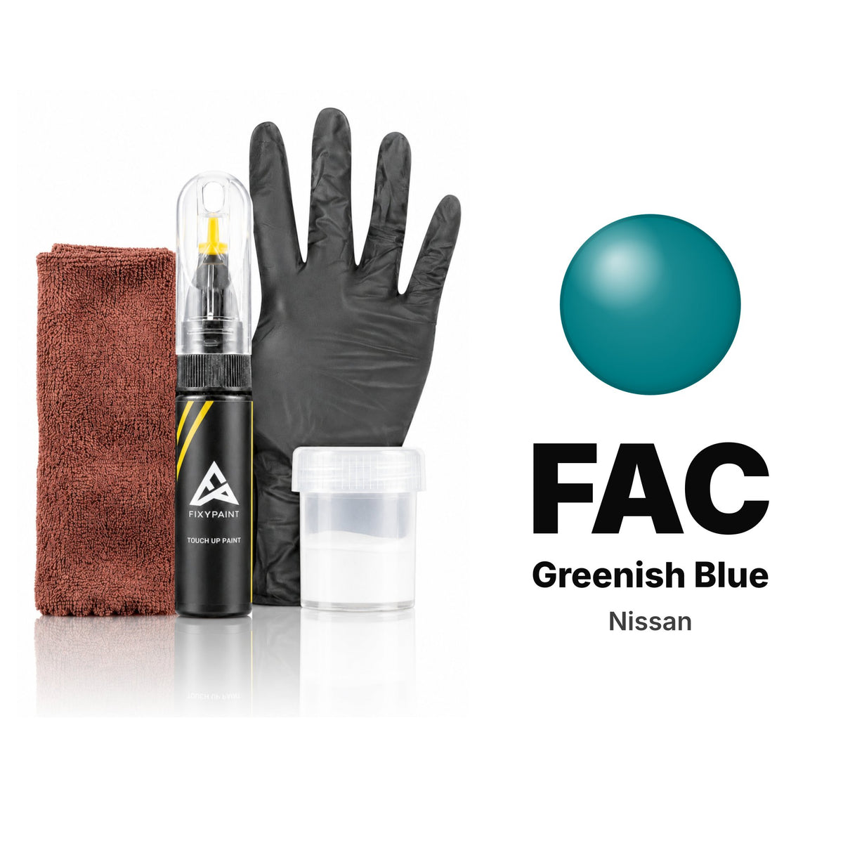 Touch-up paint for Nissan FAC Greenish Blue, Complete kit