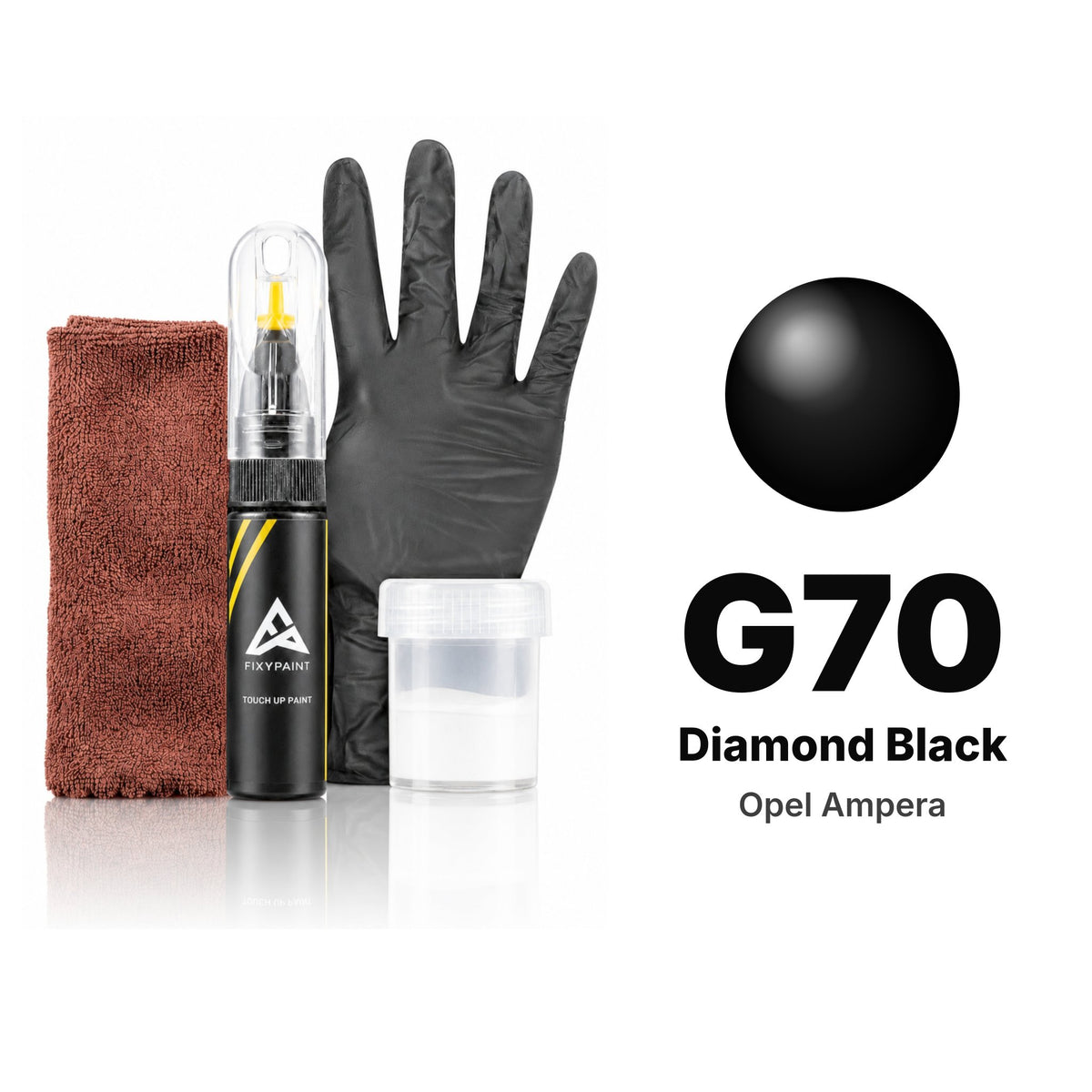 Touch-up paint for Opel Ampera G70 Diamond Black, Complete kit