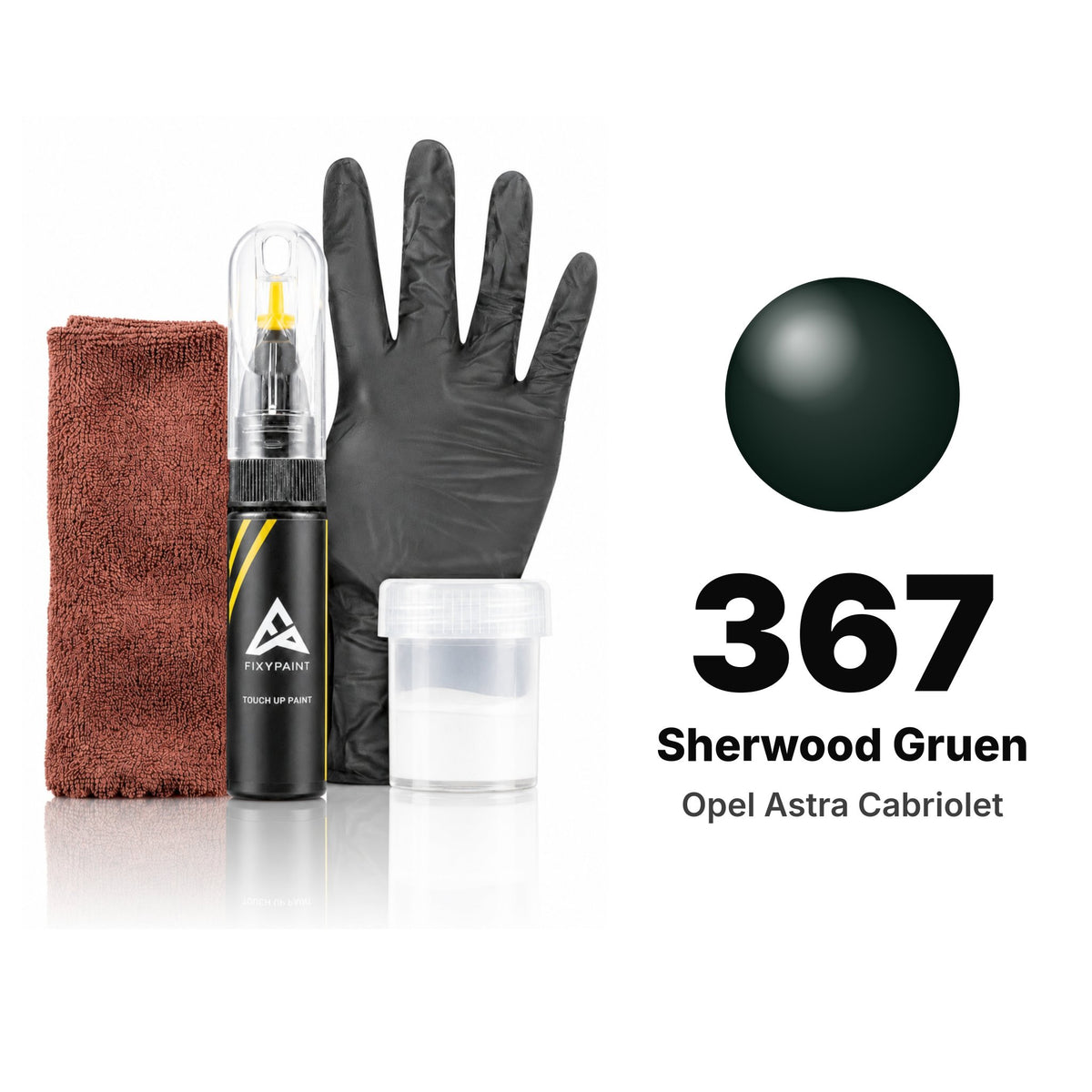 Touch-up paint for Opel Astra Cabriolet 367 Sherwood Gruen, Complete kit