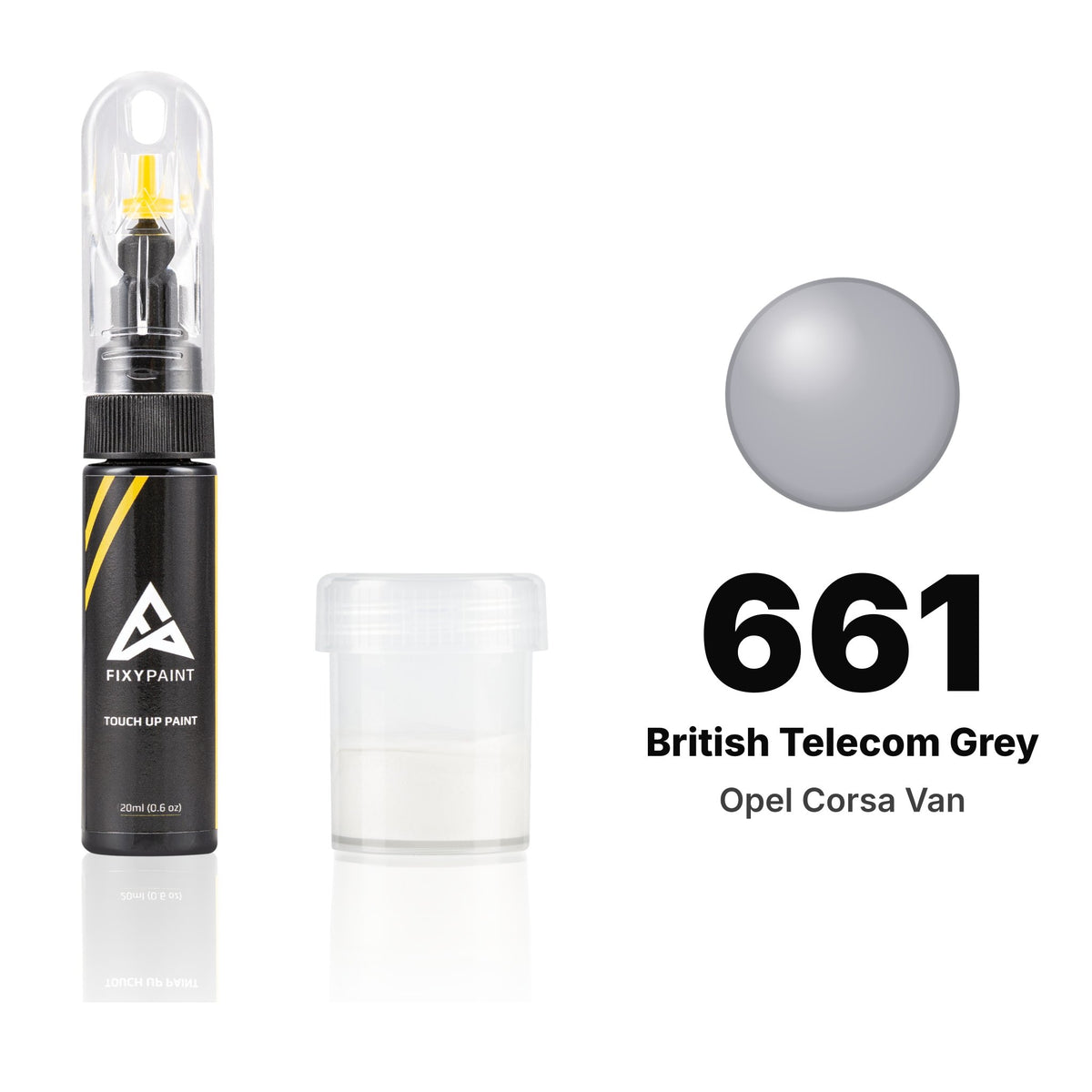 Touch-up paint for Opel Corsa Van 661 British Telecom Grey, Standard kit