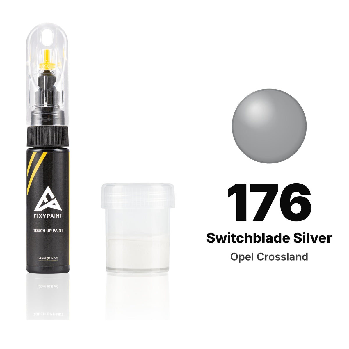 Touch-up paint for Opel Crossland 176 Switchblade Silver, Standard kit