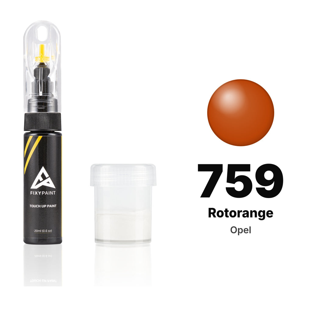 Peinture de retouche pour Opel – 759 Rotorange (tous modèles, 1990–1995), kit Standard