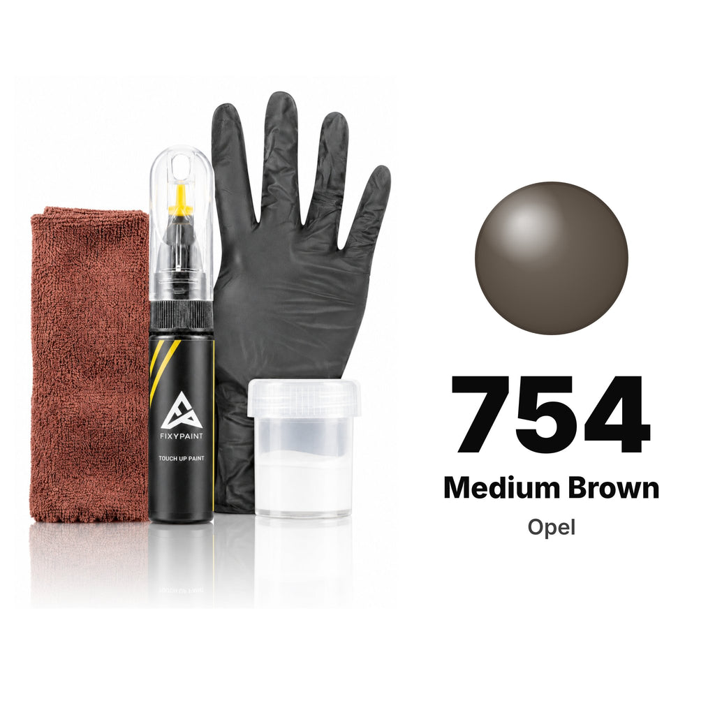 Touch-up paint for Opel 754 Medium Brown, Complete kit