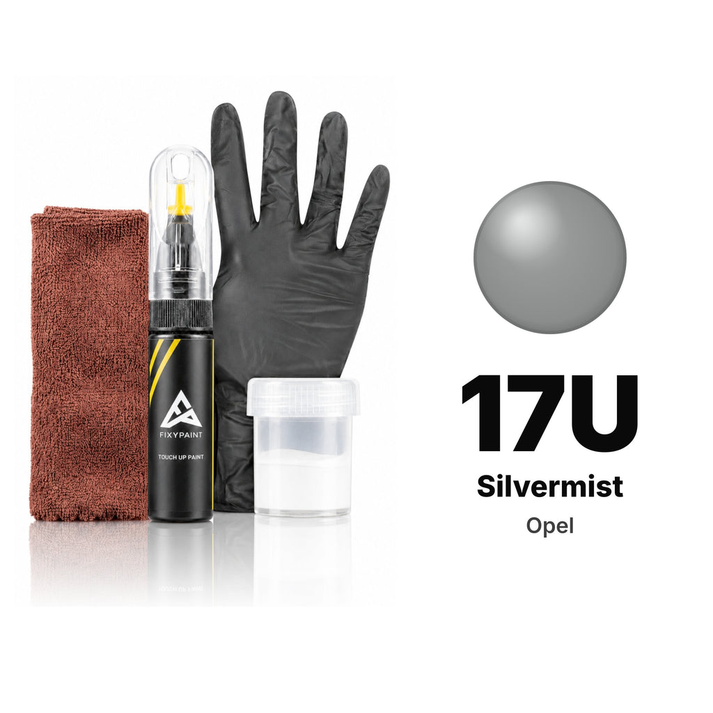 Touch-up paint for Opel 17U Silvermist, Complete kit