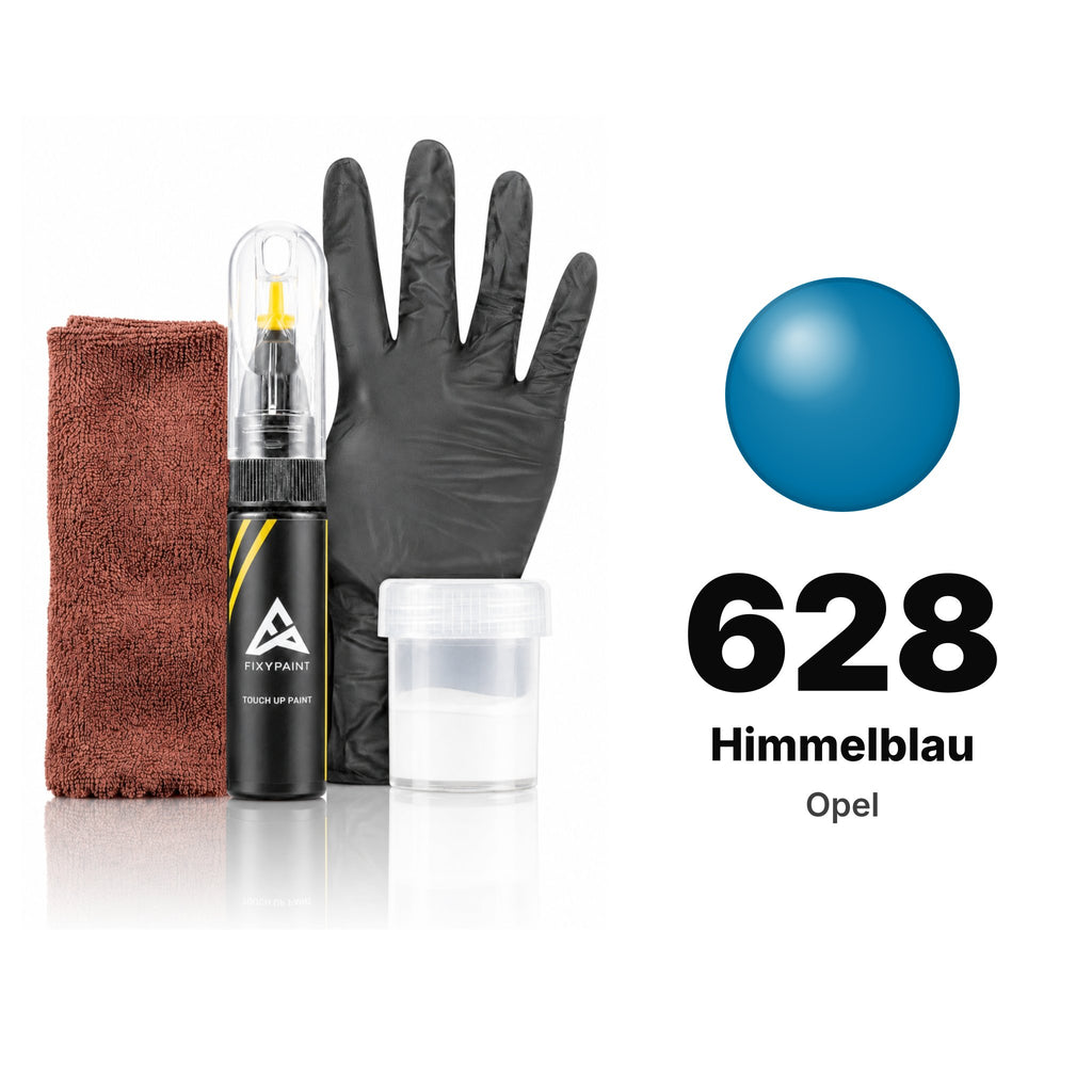 Touch-up paint for Opel 628 Himmelblau, Complete kit