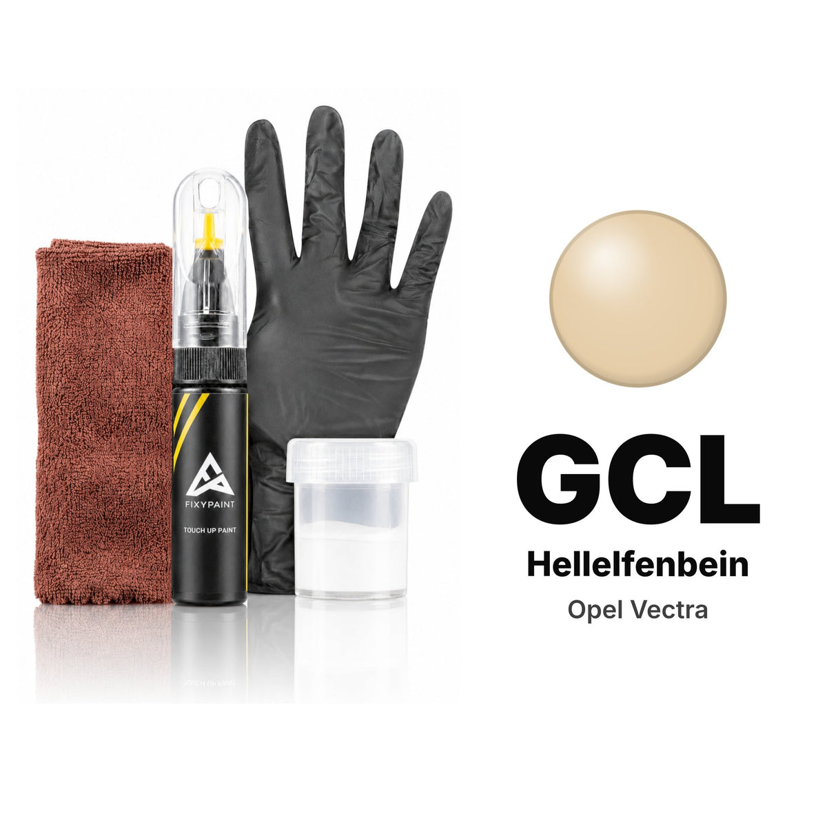 Touch-up paint for Opel Vectra GCL Hellelfenbein, Complete kit