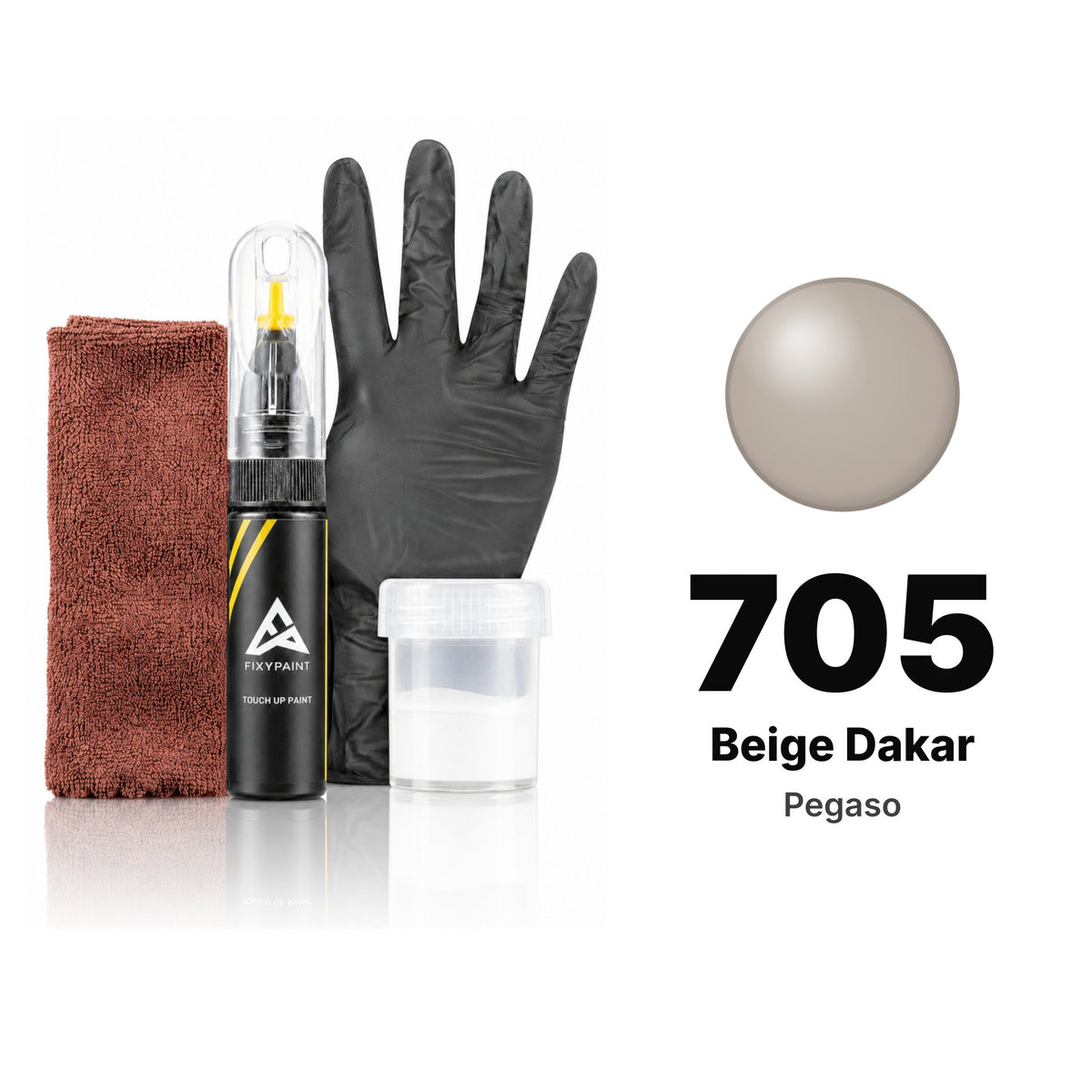 Lackstift für Pegaso – 705 Beige Dakar (alle Modelle, ab 1990), Set Komplett