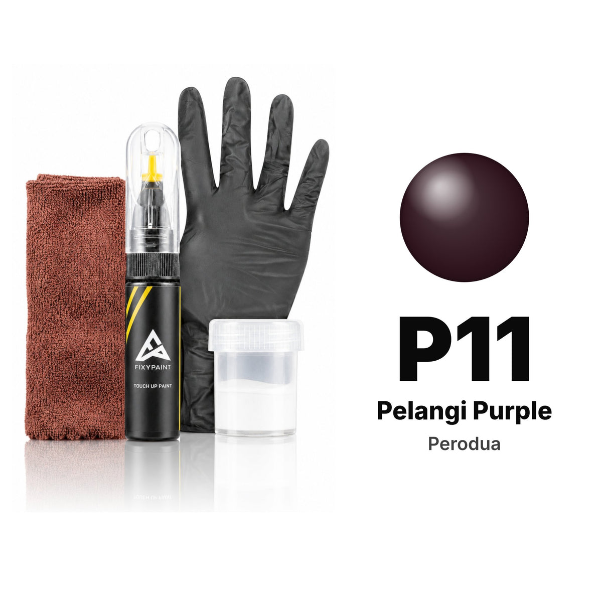 Touch-up paint for Perodua P11 Pelangi Purple, Complete kit