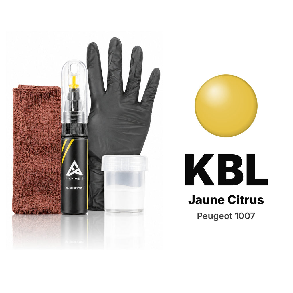 Touch-up paint for Peugeot 1007 KBL Jaune Citrus, Complete kit