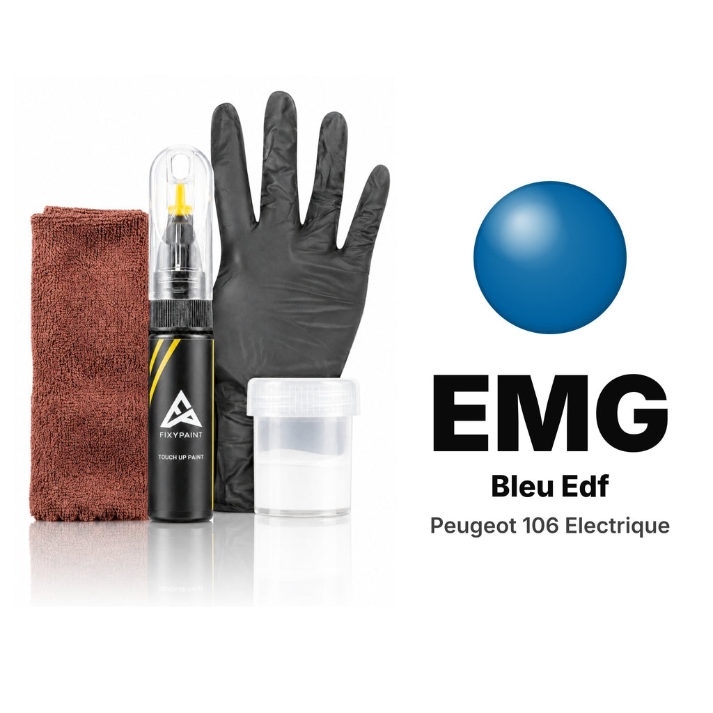 Touch-up paint for Peugeot 106 Electrique EMG Bleu EDF, Complete kit
