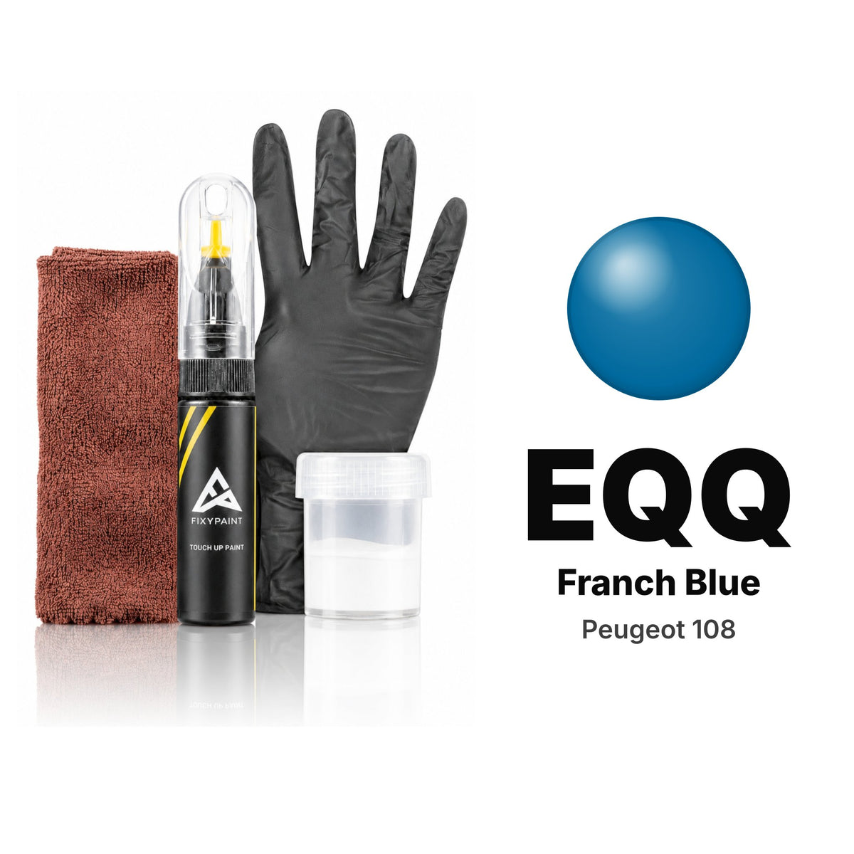 Pintura de retoque para Peugeot 108 – EQQ Franch Blue (2017), kit Completo