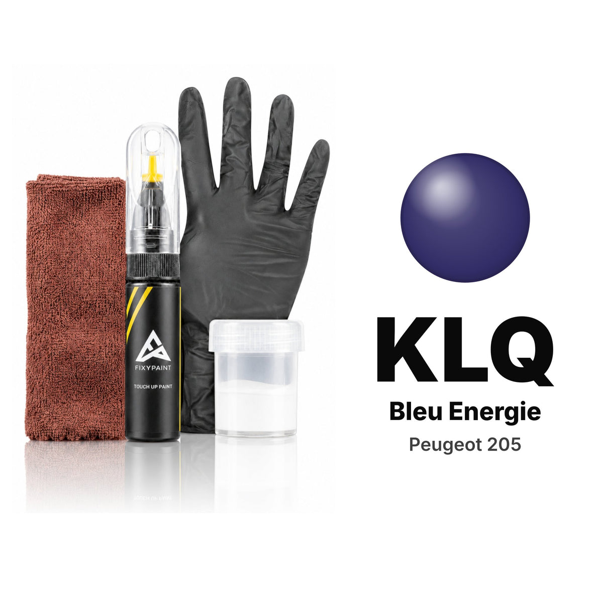 Peinture de retouche pour Peugeot 205 – KLQ Bleu Energie (1997–2002), kit Complet