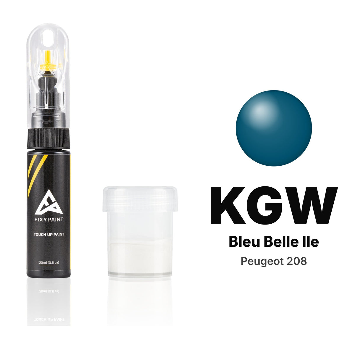 Touch-up paint for Peugeot 208 KGW Bleu Belle Ile, Standard kit