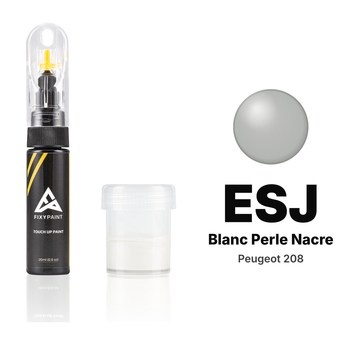 Pintura de retoque para Peugeot 208 – ESJ Blanc Perle Nacre (2015–2018), kit Estándar