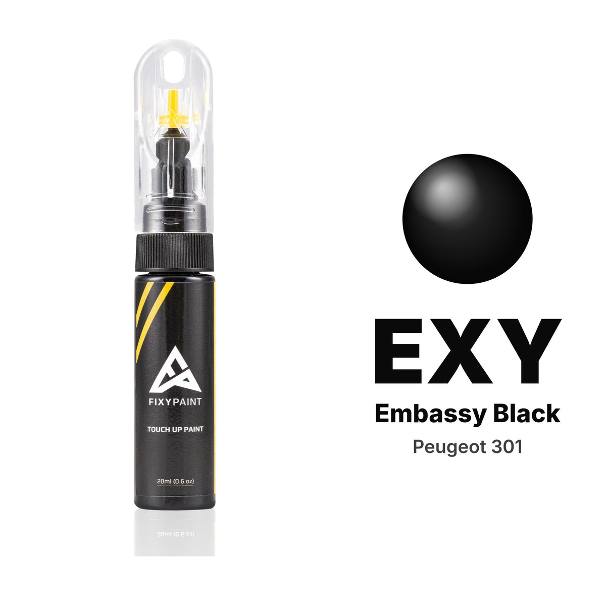 Touch-up paint for Peugeot 301 EXY Embassy Black, Basic kit