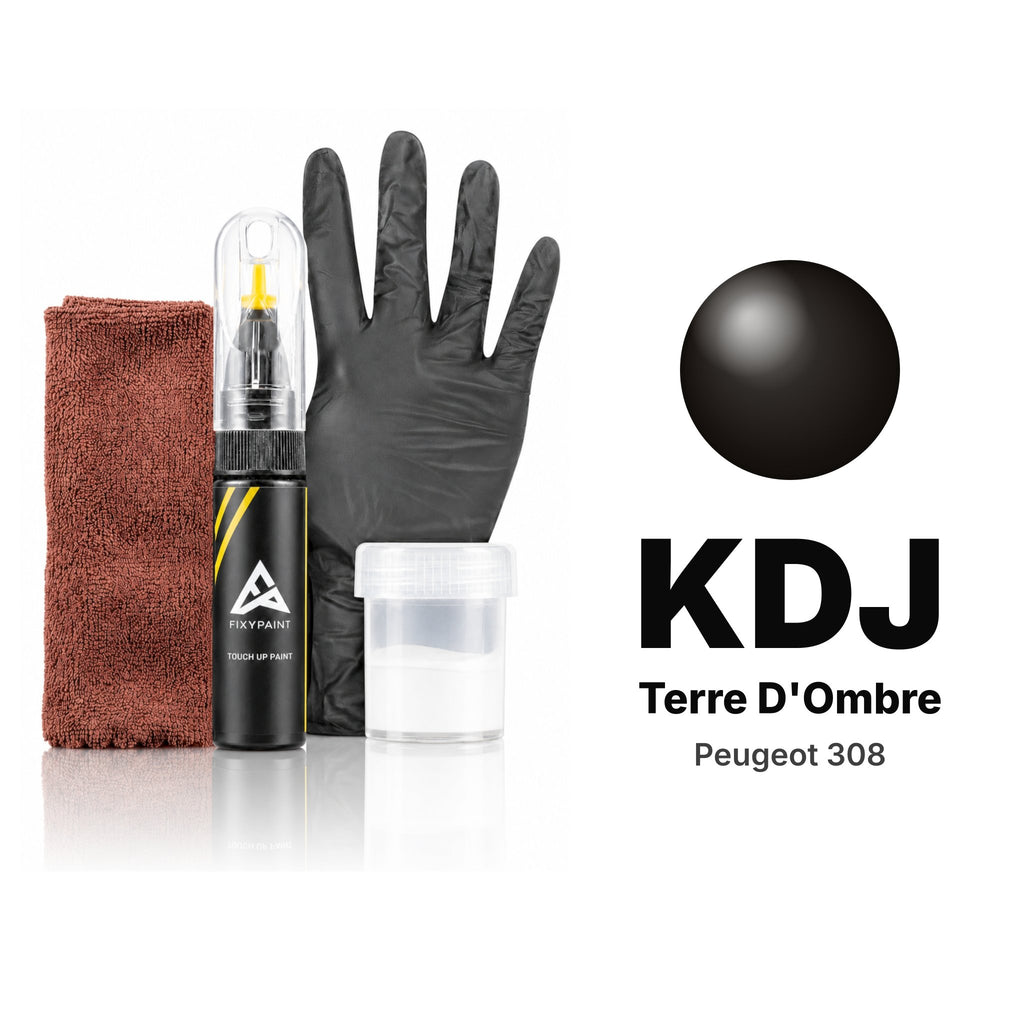 Touch-up paint for Peugeot 308 KDJ Terre d'Ombre, Complete kit