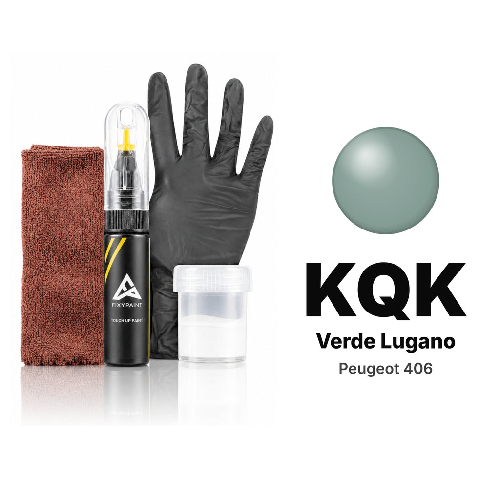 Vernice ritocco per Peugeot 406 – KQK Verde Lugano (1998–2001), kit Completo