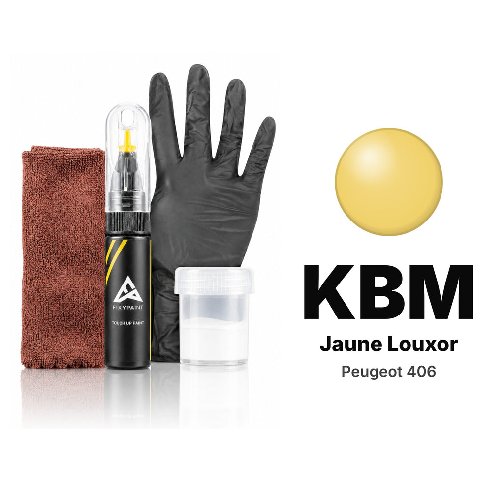 Touch-up paint for Peugeot 406 KBM Jaune Louxor, Complete kit