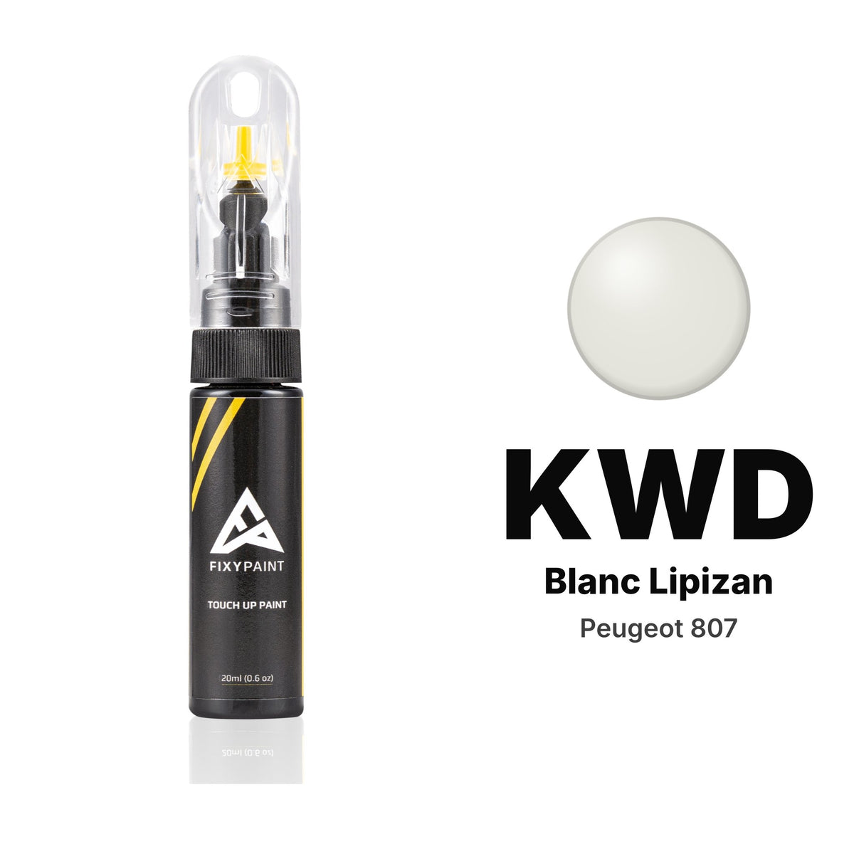 Peinture de retouche pour Peugeot 807 – KWD Blanc Lipizan (2008–2011), kit Basique