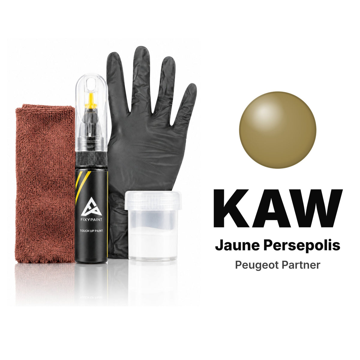 Pintura de retoque para Peugeot Partner – KAW Jaune Persepolis (2003–2004), kit Completo