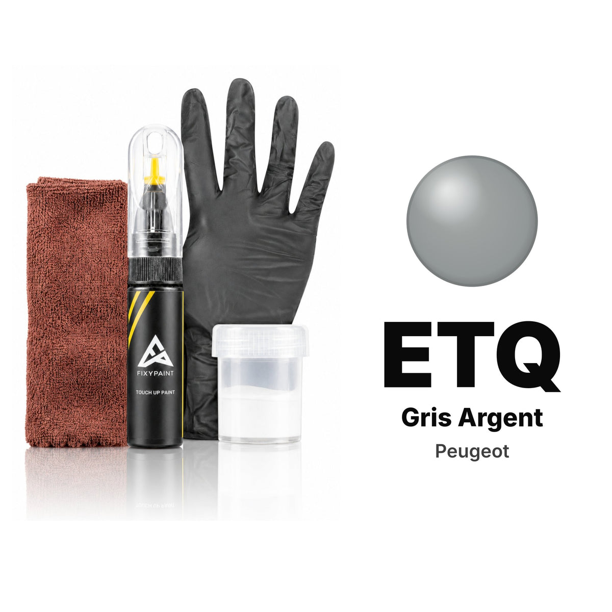 Touch-up paint for Peugeot ETQ Gris Argent, Complete kit