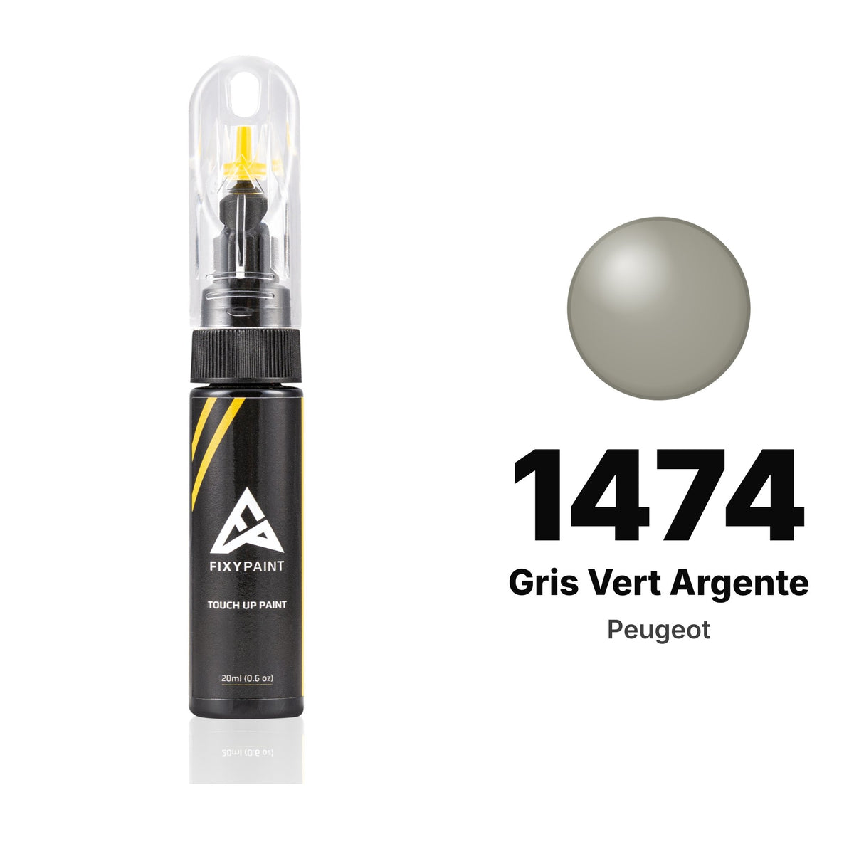 Touch-up paint for Peugeot 1474 Gris Vert Argente, Basic kit
