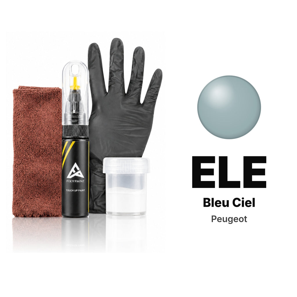 Vernice ritocco per Peugeot – ELE Bleu Ciel (tutti i modelli, 1980–1981), kit Completo