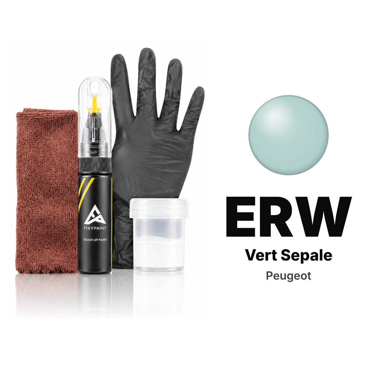 Touch-up paint for Peugeot ERW Vert Sepale, Complete kit
